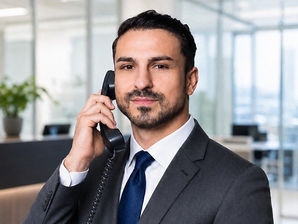 Mitarbeiter am Telefon